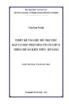 Thiết kế tài liệu hỗ trợ việc dạy và học phần hóa vô cơ lớp 11 theo chuẩn kiến thức, kĩ năng 