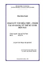 Giao lưu văn hóa việt   chăm tại an giang từ thế kỷ xviii đến nay 