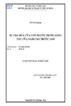 Sự tha hóa của con người trong sáng tác của nam cao trước 1945 