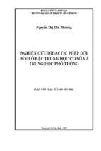 Nghiên cứu didactic phép dời hình ở bậc trung học cơ sở và trung học phổ thông 