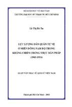 Lực lượng dân quân tự vệ ở miền đông nam bộ trong kháng chiến chống thực dân pháp 