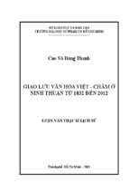 Giao lưu văn hóa việt   chăm ở ninh thuận từ 1832 đến 2012 