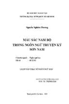 Màu sắc nam bộ trong ngôn ngữ truyện ký sơn nam 