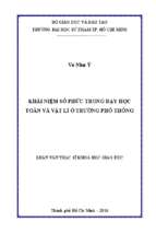 Khái niệm số phức trong dạy học toán và vật lí ở trường phổ thông 