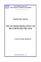 Yếu tố chăm trong vùng văn hóa trung bộ việt nam 