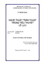 Nghệ thuật trần thuật trong tiểu thuyết lê lựu 