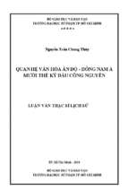 Quan hệ văn hóa ấn độ   đông nam á mười thế kỷ đầu công nguyên 