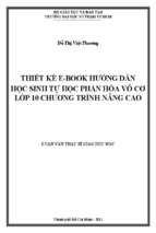 Thiết kế e book hướng dẫn học sinh tự học phần mềm hóa vô cơ lớp 10 chương trình nâng cao 