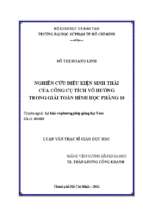 Nghiên cứu điều kiện sinh thái của công cụ tích vô hướng trong giải toán hình học phẳng 10 