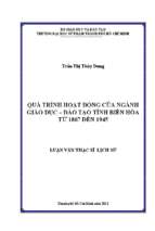 Quá trình hoạt động của ngành giáo dục   đào tạo tỉnh biên hòa từ 1867 đến 1945 