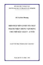 Biện pháp rèn luyện tố chất nhanh nhẹn trong vận động cho trẻ mẫu giáo 5   6 tuổi 