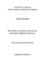 Một nghiên cứu didactic về dạy học hệ bất phương trình bậc nhất hai ẩn 