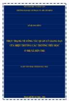 Thực trạng về công tác quản lý giảng dạy của hiệu trưởng các trường tiểu học ở thị xã bến tre chuyên ngành quản lý giáo dục