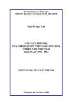 Cải cách điền địa của chính quyền việt nam cộng hoà ở miền nam việt nam giai đoạn 1955   1963 