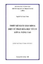 Thiết kế sách giáo khoa điện tử phần hóa học vô cơ lớp 11   nâng cao 