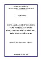 Bài toán khảo sát sự biến thiên và vẽ đồ thị hàm số trong bối cảnh đánh giá bằng hình thức trắc nghiệm khách quan 