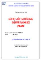 Giáo dục   đào tạo tiền giang hai mươi năm đổi mới (1986 2006) 