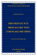 Khái niệm xác suất trong dạy   học toán ở trung học phổ thông 