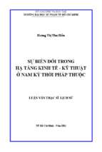 Sự biến đổi trong hạ tầng kinh tế   kỹ thuật ở nam kỳ thời pháp thuộc 