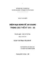 Diện mạo kinh tế an giang trong các thế kỷ xvii   xx 