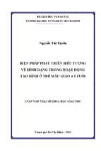 Biện pháp phát triển biểu tượng về hình dạng trong hoạt động tạo hình ở trẻ mẫu giáo 4   5 tuổi 