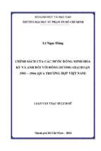 Chính sách của các nước đồng minh hoa kỳ và anh đối với đông dương giai đoạn 1941   1946 (qua trường hợp việt nam) 