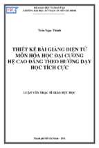 Thiết kế bài giảng điện tử môn hóa học đại cương hệ cao đẳng theo hướng dạy học tích cực 