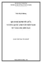 Quan hệ kinh tế giữa vương quốc anh với việt nam từ năm 1991 đến nay  