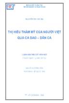 Thị hiếu thẩm mỹ của người việt qua ca dao   dân ca 