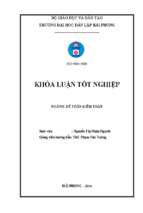 Hoàn thiện công tác lập và phân tích bảng cân đối kế toán của công ty cổ phần thương mại tổng hợp vân trường