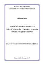 Nghệ sĩ hình thể (don delillo) nhìn từ quan điểm của milan kundera về nghệ thuật tiểu thuyết 