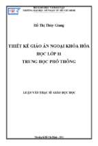 Thiết kế giáo án ngoại khóa hóa học lớp 11 trung học phổ thông 