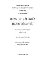 Quan hệ trái nghĩa trong tiếng việt 