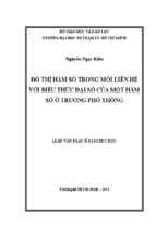 đồ thị hàm số trong mối liên hệ với biểu thức đại số của một hàm số ở trường phổ thông 