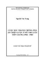 Cuộc đấu tranh chống, phá ấp chiến lược ở mỹ tho (tây tiền giang) 1961   1965 