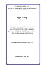 Thực trạng giáo dục kĩ năng sống cho trẻ mẫu giáo 5   6 tuổi qua hoạt động khám phá khoa học và xã hội tại một số trường mầm non ở quận tân bình, thành phố hồ chí minh 