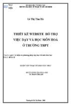 Thiết kế website hỗ trợ việc dạy và học môn hóa ở trường thpt 