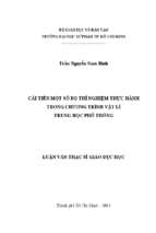 Cải tiến một số bộ thí nghiệm thực hành trong chương trình vật lí trung học phổ thông 