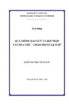 Giáo trình giao lưu và hội nhập văn hóa việt   chăm trong lịch sử 