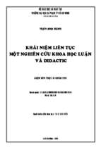 Khái niệm liên tục một nghiên cứu khoa học luận và didactic 