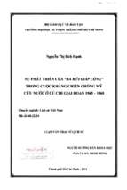 Sự phát triển của  ba mũi giáp công  trong cuộc kháng chiến chống mỹ cứu nước ở củ chi giai đoạn 1965   1968