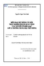 Biên soạn hệ thống câu hỏi trắc nghiệm khách quan phần 