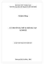 Lý thuyết đa thế vị trên đa tạp kahler 