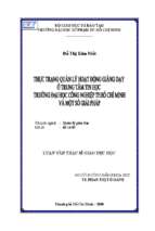 Thực trạng quản lý hoạt động giảng dạy ở trung tâm tin học trường đại học công nghiệp tp. hồ chí minh và một số giải pháp 