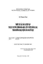 Thiết kế các bài luyện tập thuộc chương trình hóa học lớp 11 thpt (nâng cao) theo hướng hoạt động hóa người học 