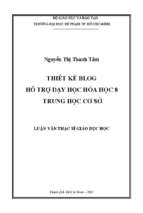 Thiết kế blog hỗ trợ dạy học hóa học 8 trung học cơ sở 