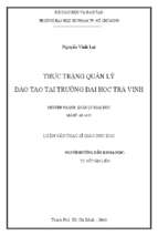 Thực trạng quản lý đào tạo tại trường đại học trà vinh 