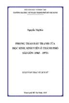 Phong trào đấu tranh của học sinh, sinh viên ở thành phố sài gòn (1965   1975) 