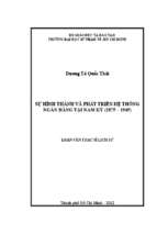 Sự hình thành và phát triển hệ thống ngân hàng tại nam kỳ (1875 1945) 