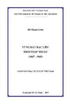 Vùng đất bạc liêu thời pháp thuộc (1867   1945) 